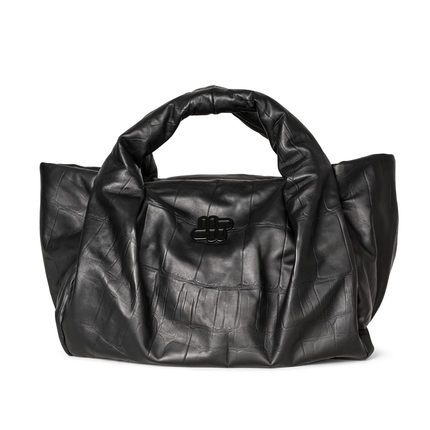 Lixio Croco lædertaske - 2 Black